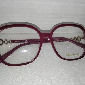 Emilio Pucci Burgundy Glasses